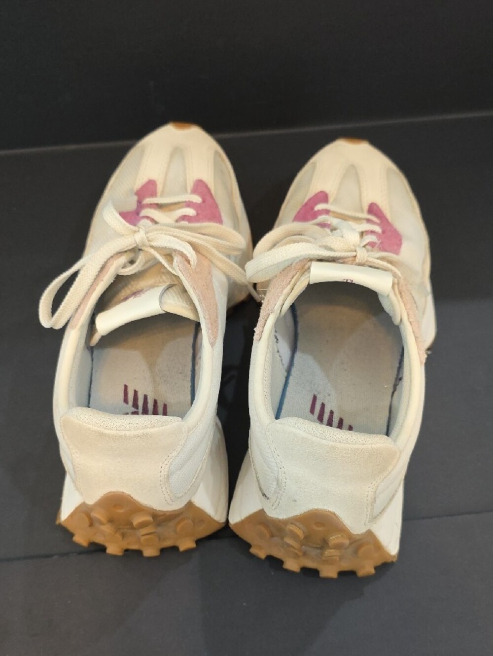 New Balance 327 Women's Cream & Pink Sneakers Size 8.5 - Picture 6 of 9
